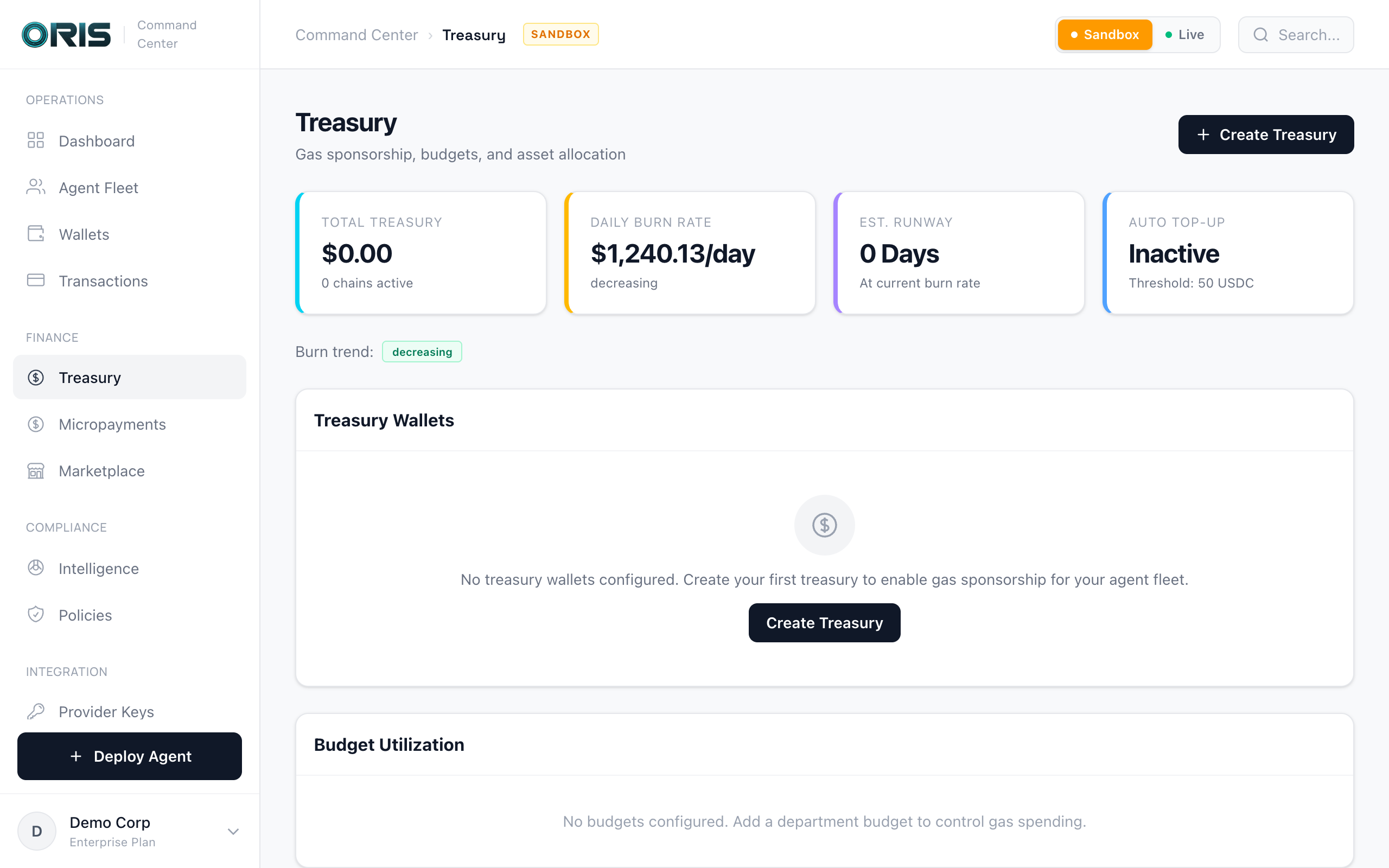 Oris Treasury Management